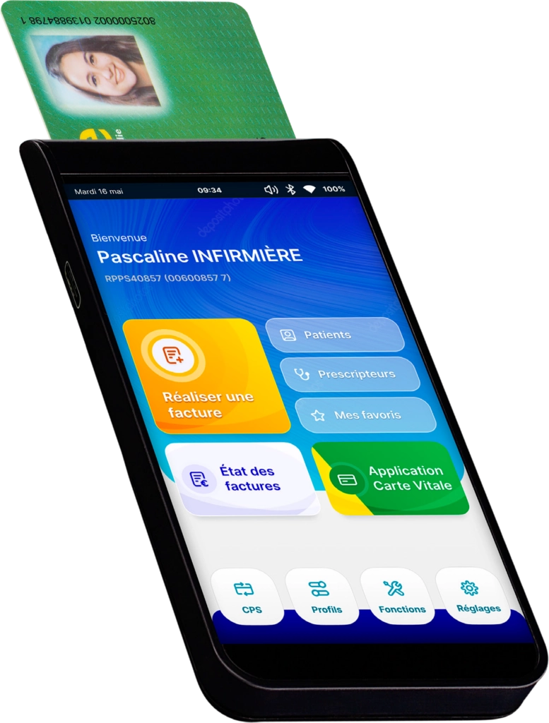 Lecteur es-Kap + de la marque Kapelse et carte vitale