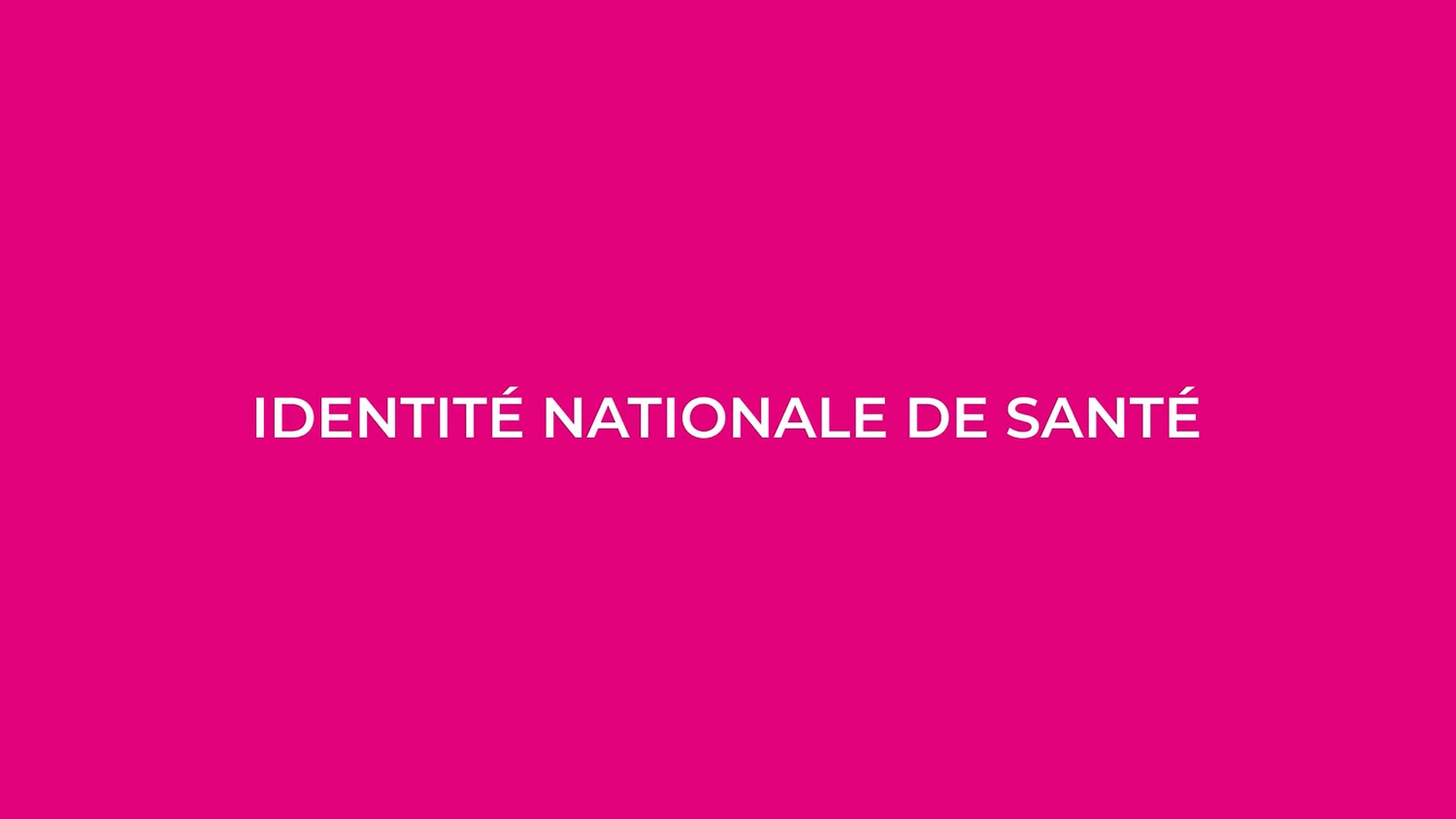 Vignette vidéo identité nationale de santé